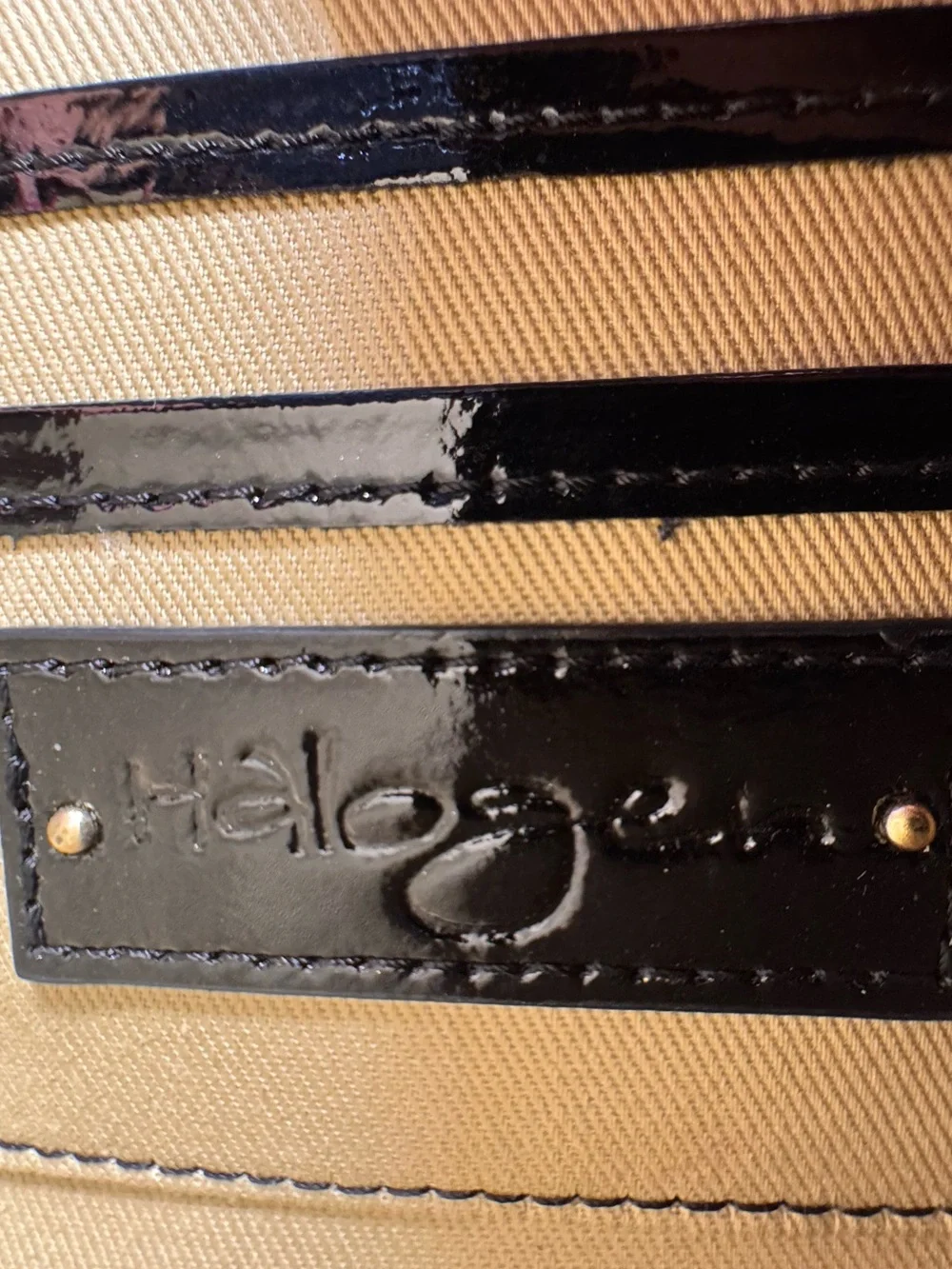 Halogen Black Patent Leather Wallet Clutch Crossbody Gold Chain Envelope Bag